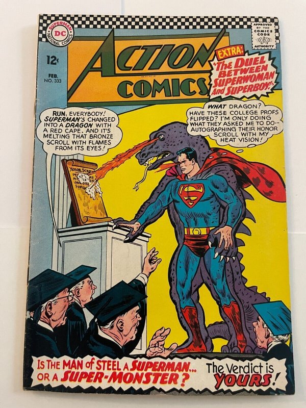 Action Comics #333 (DC Comics), raw comic book in VF condition — front cover