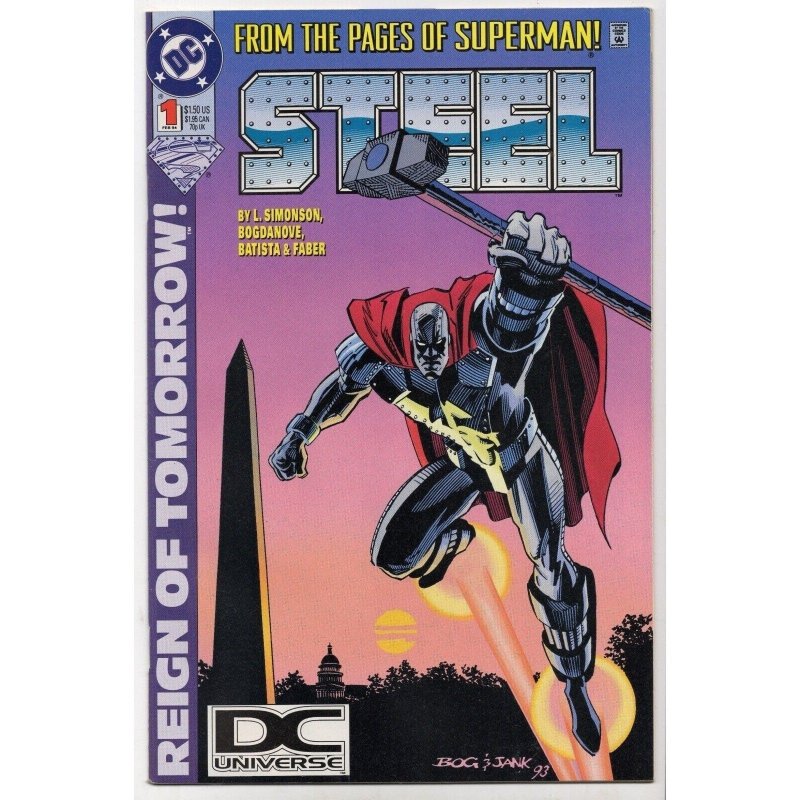 Steel #1 (DC Comics, 1994), raw comic book in VF/NM 9.0 condition — front cover