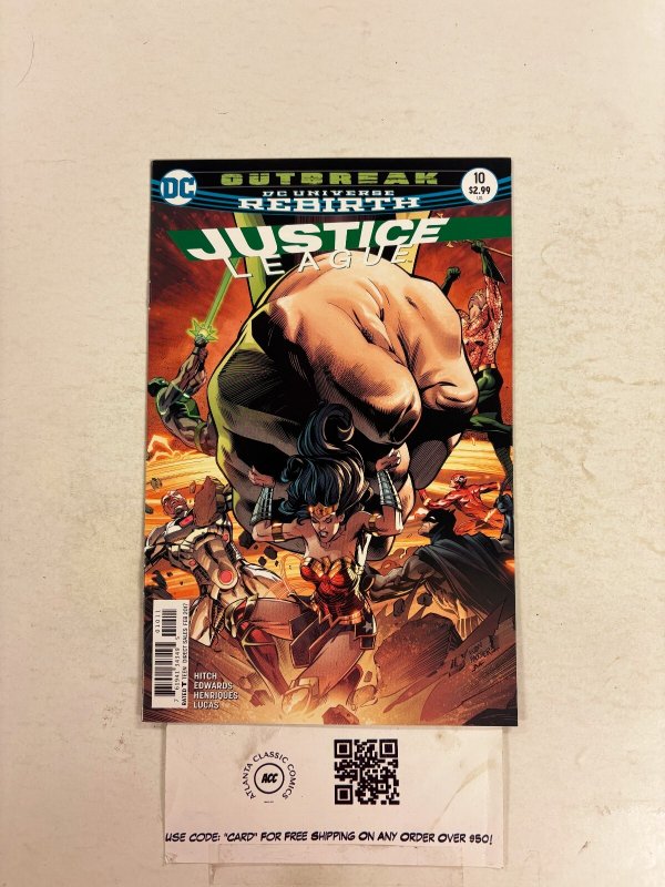 Justice League #10 (DC Comics, 2012), raw comic book in NM condition — front cover