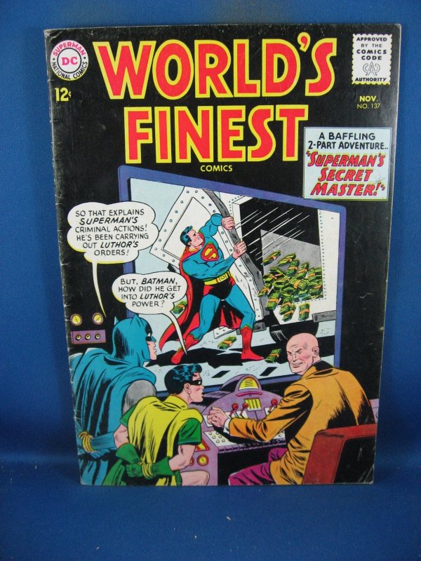 Worlds Finest #137 (DC Comics, 1963), raw comic book in VG condition — front cover