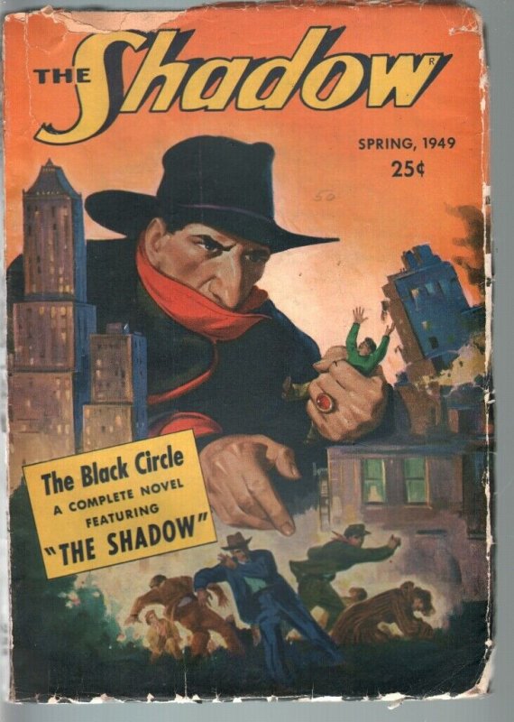 Shadow 1949 Spring-Rare Hero Pulp-The Black Circle-G/vg G/vg (Street & Smith, 1949), raw comic book in VG condition — front cover