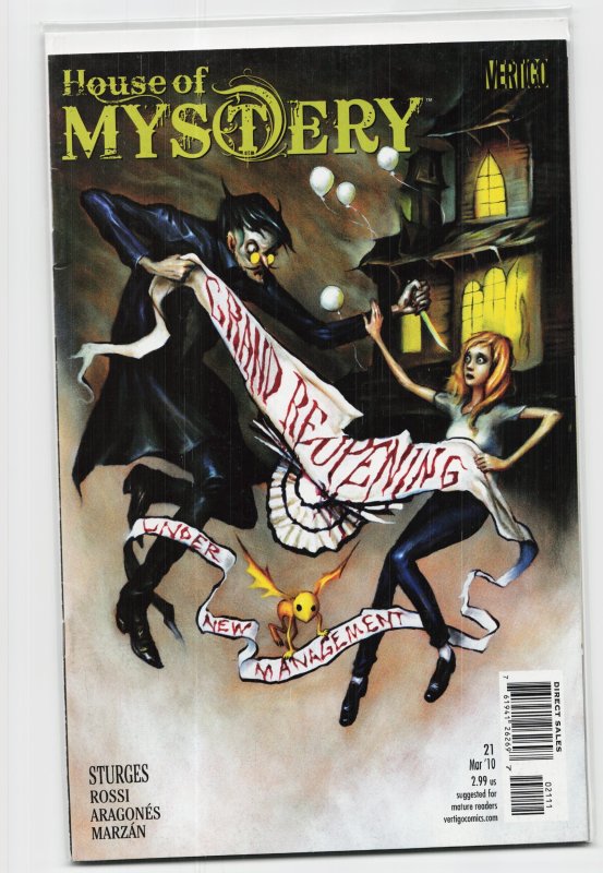 House of Mystery #21 (DC Comics, 2010), raw, ungraded comic book — front cover