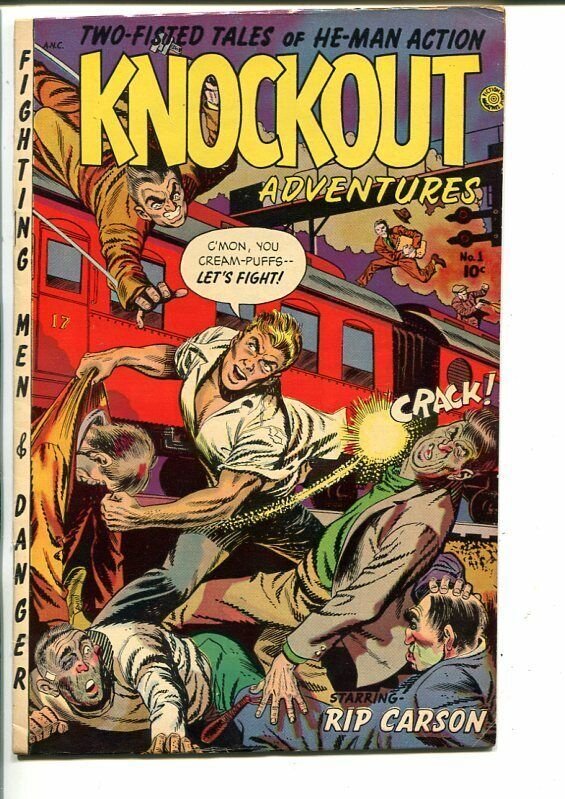 Knockout Adventures #1-1954-RIP Carson-Southern States PEDIGREE-vf Minus, raw, ungraded comic book — front cover