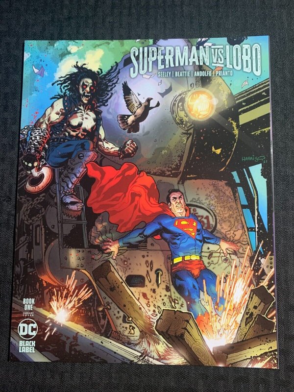 2021 Superman VS Lobo Book #1 (DC Comics, 2021), raw comic book in VF 8.0 condition — front cover