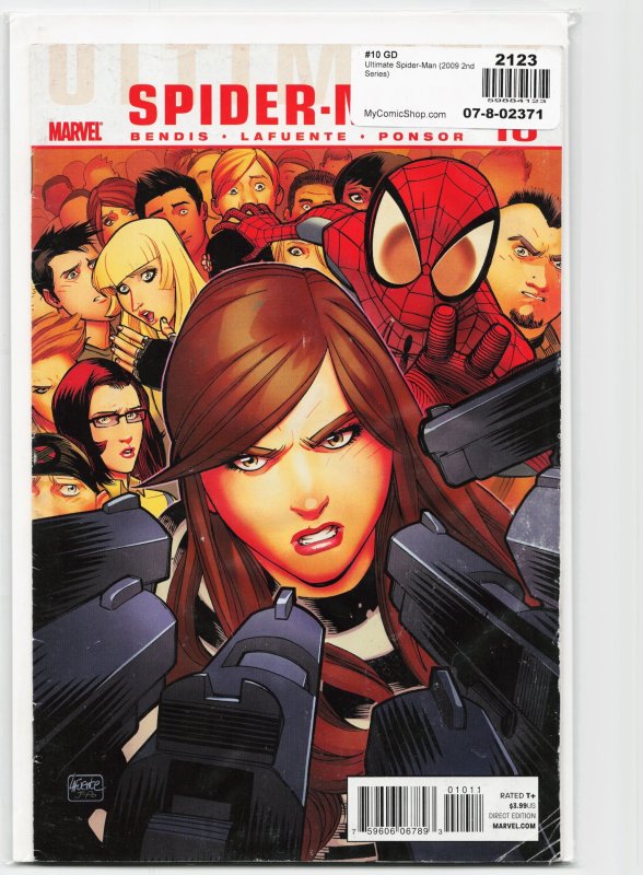 Ultimate Spider-Man #10 (Marvel Comics, 2010), raw, ungraded comic book — front cover