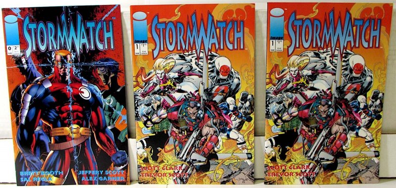 StormWatch Lot 3 #0, 1 x2 1993 Image Battalion Synergy Winter Hellstrike Comics (Image Comics, 1993), raw, ungraded comic book — front cover