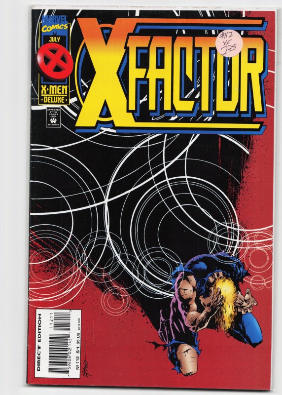 X-Factor #112 (Marvel Comics, 1995), raw, ungraded comic book — front cover