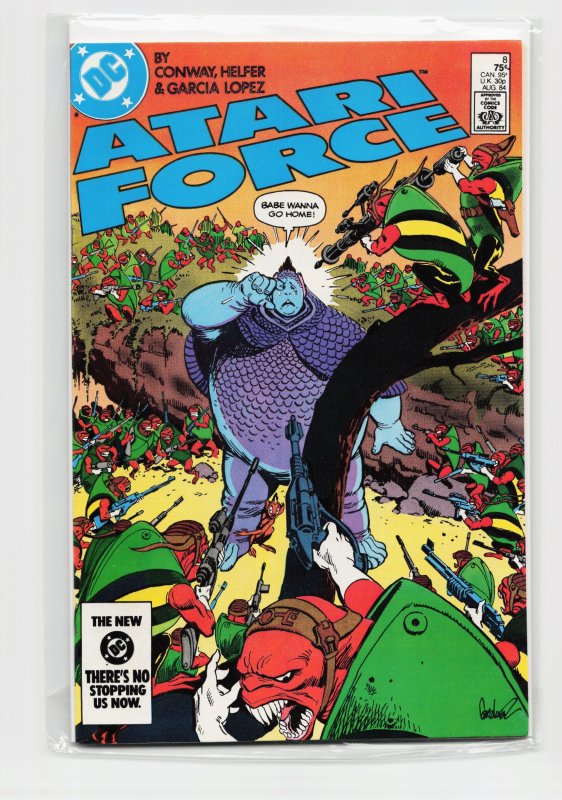 Atari Force #8 (DC Comics, 1984), raw, ungraded comic book — front cover