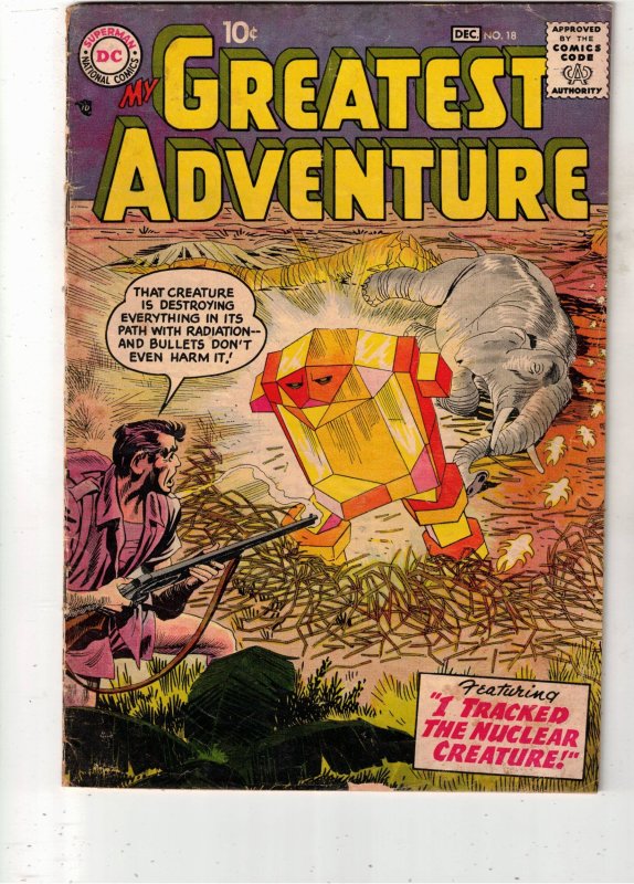 My Greatest Adventure #18 (DC Comics, 1957), raw comic book in VG condition — front cover