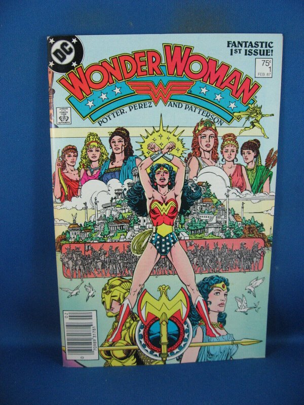 Wonder Woman #1 (DC Comics, 1986), raw comic book in NM- condition — front cover