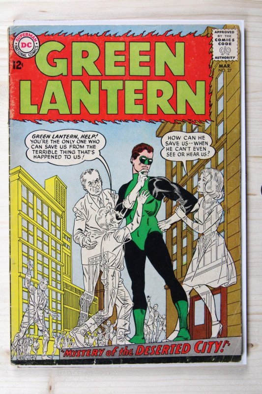 Green Lantern #27 (DC Comics, 1964), raw comic book in VG- 3.5 condition — front cover