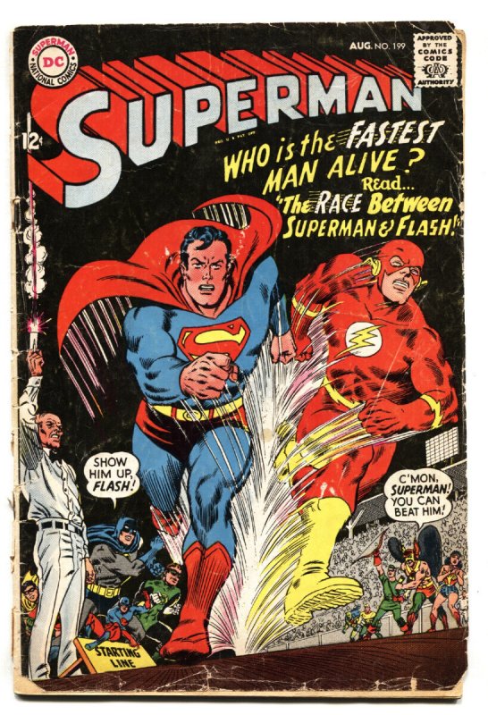 Superman #199 - 1967 - DC - G - Comic Book (DC Comics, 1967), raw, ungraded comic book — front cover