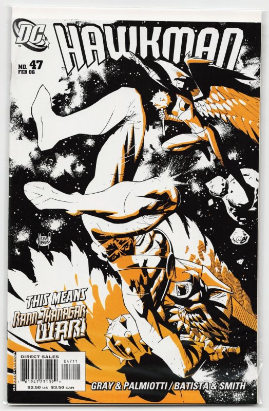 Hawkman #47 (DC Comics, 2006), raw, ungraded comic book — front cover