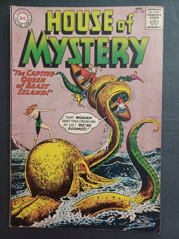 House of Mystery #133 (DC Comics, 1963), raw comic book in FN condition — front cover