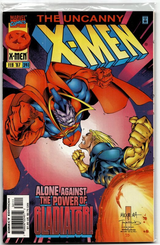 The Uncanny X-Men #341 (Marvel Comics, 1997), raw, ungraded comic book — front cover