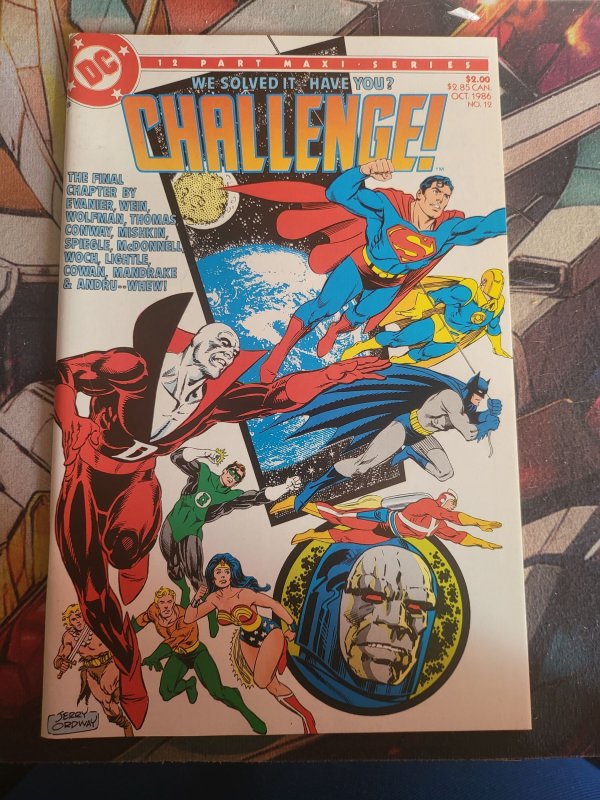 DC Challenge #12 (DC Comics, 1986), raw, ungraded comic book — front cover