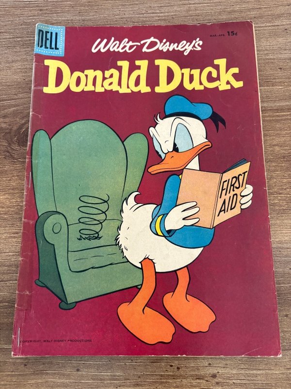 Donald Duck #52, raw comic book in VG condition — front cover