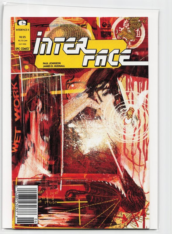 Interface #6 (1990), raw, ungraded comic book — front cover