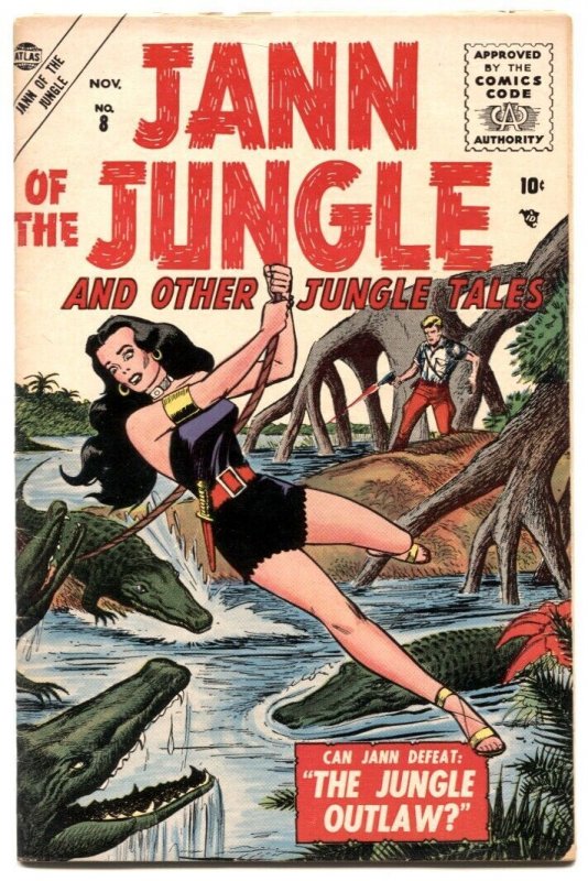 Jann of the Jungle #8 (Atlas Comics, 1956), raw comic book in VG condition — front cover