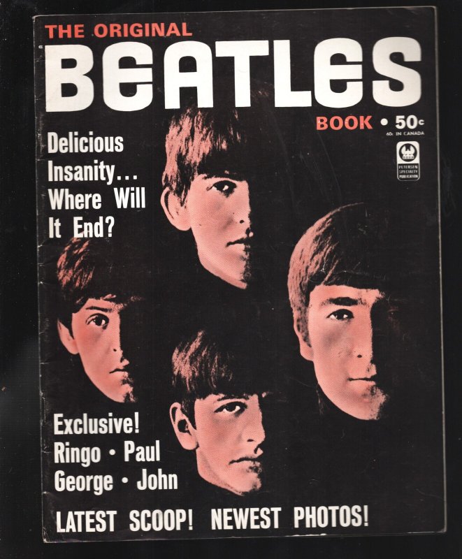 Original Beatles Book 1964-1st Issue-Ringo-Paul-George-John-Rock Music History (1964), raw, ungraded comic book — front cover