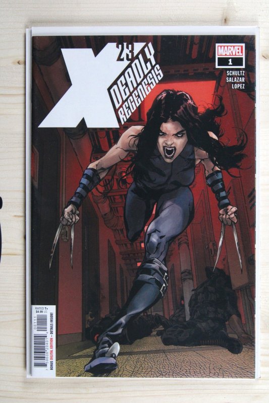 X-23: Deadly Regenesis #1 (Marvel Comics, 2023), raw comic book in NM+ 9.6 condition — front cover