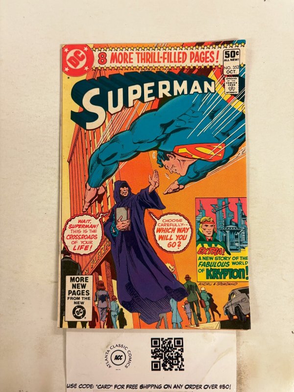 Superman #352 (DC Comics), raw comic book in FN condition — front cover