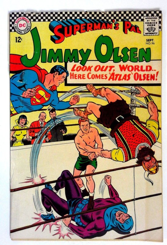 Superman's Pal Jimmy Olsen #96 (DC Comics, 1966), raw comic book in VG condition — front cover