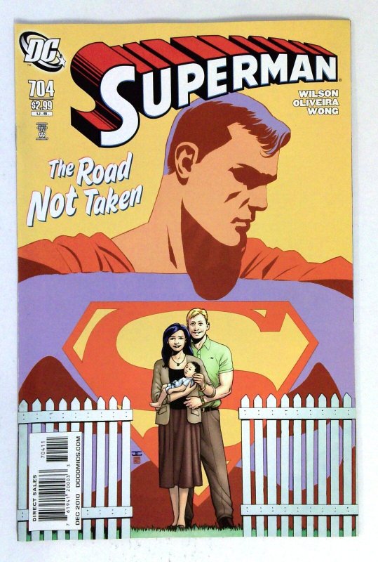 Superman #704 (DC Comics, 2010), raw comic book in NM- condition — front cover