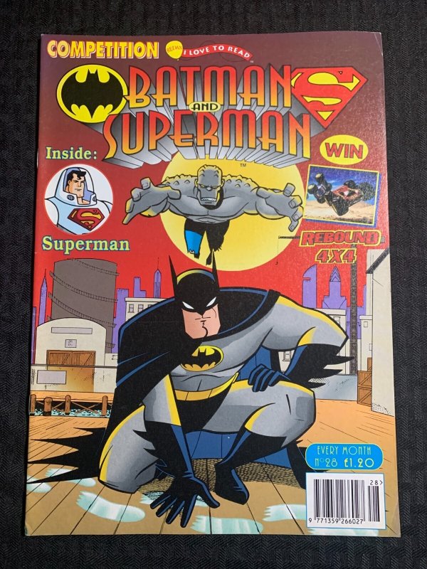 1997 Batman AND Superman Magazine #28 (1997), raw comic book in 7.0 condition — front cover