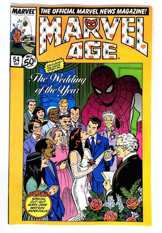 Marvel Age #54 (Marvel Comics, 1987), raw comic book in NM- condition — front cover