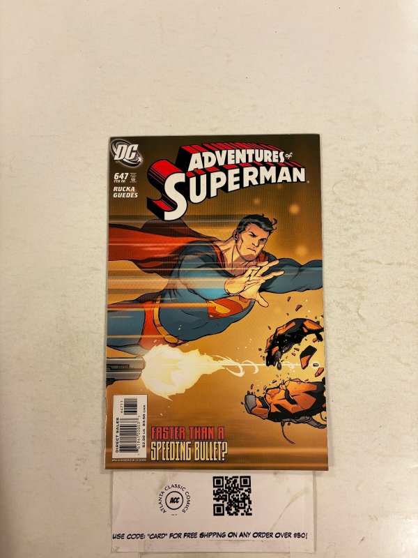 Adventures of Superman #647 (DC Comics), raw comic book in NM condition — front cover
