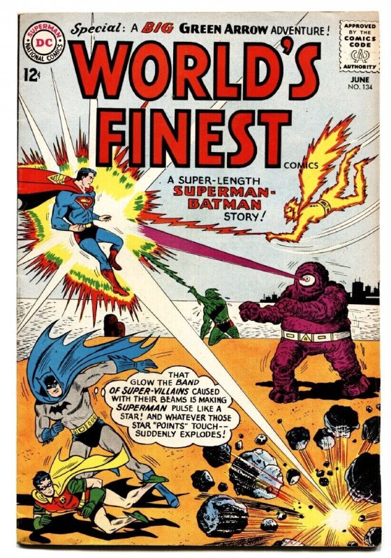 Worlds Finest #134 (DC Comics, 1963), raw, ungraded comic book — front cover