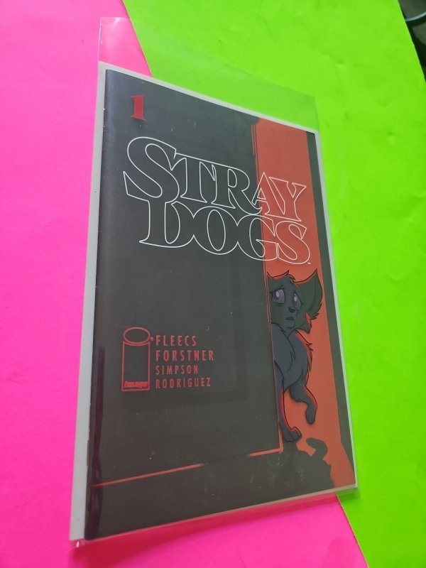 Stray Dogs 1 Lot 1st Printing Acetate 1:25 + PGX 9.8 FCBD Variant, PGX 9.8 graded comic book, Universal Blue label — front cover in its holder