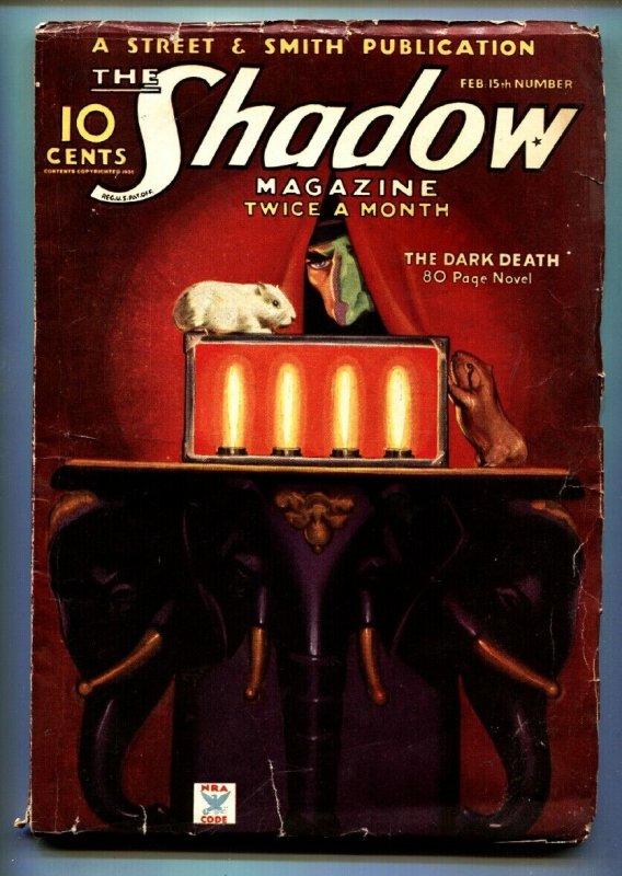 Shadow 1935 Feb 15-Great Cover - Street AND Smith-Rare Pulp vg- (Street and Smith, 1935), raw, ungraded comic book — front cover
