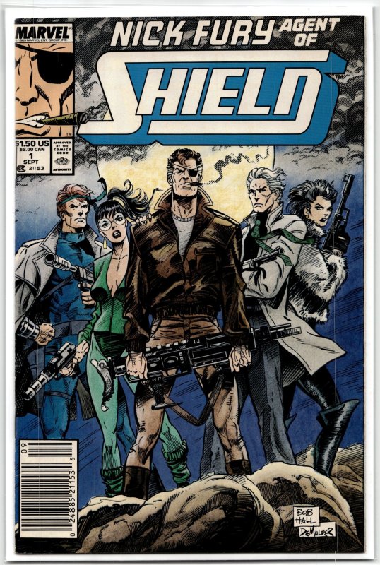 Nick Fury, Agent of SHIELD #1 (Marvel Comics, 1989), raw, ungraded comic book — front cover