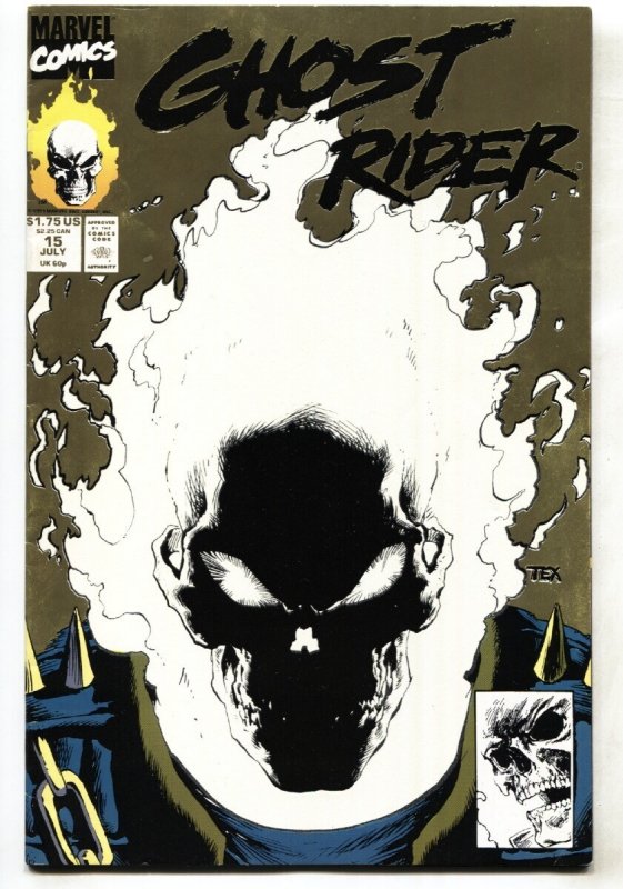 Ghost Rider #15 - 1991 - Marvel - VF - Comic Book (Marvel Comics, 1991), raw comic book in VF condition — front cover