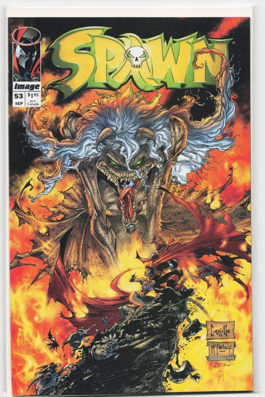 Spawn #53 (Image Comics, 1996), raw, ungraded comic book — front cover
