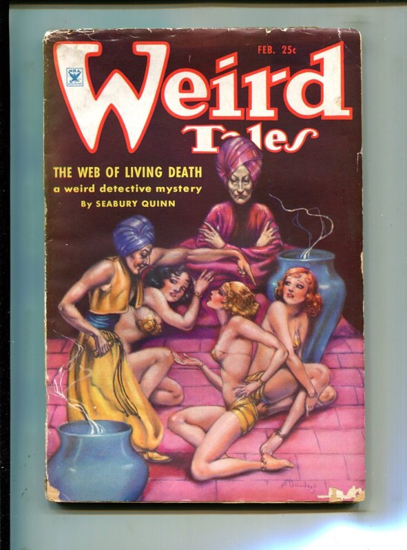 1935 Weird Tales Vol 25 #2 (1935), raw comic book in 3.0 condition — front cover