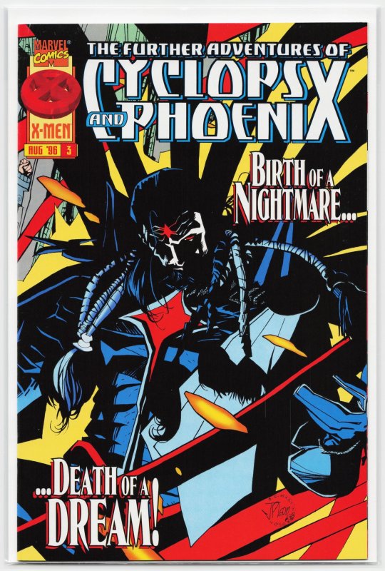 The Further Adventures of Cyclops and Phoenix #3 (Marvel Comics, 1996), raw, ungraded comic book — front cover