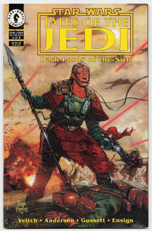 Star Wars: Tales of the Jedi - Dark Lords of the Sith #2 (Dark Horse Comics, 1994), raw, ungraded comic book — front cover