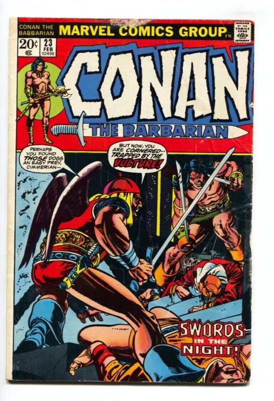 Conan the Barbarian #23 (Marvel Comics, 1973), raw, ungraded comic book — front cover