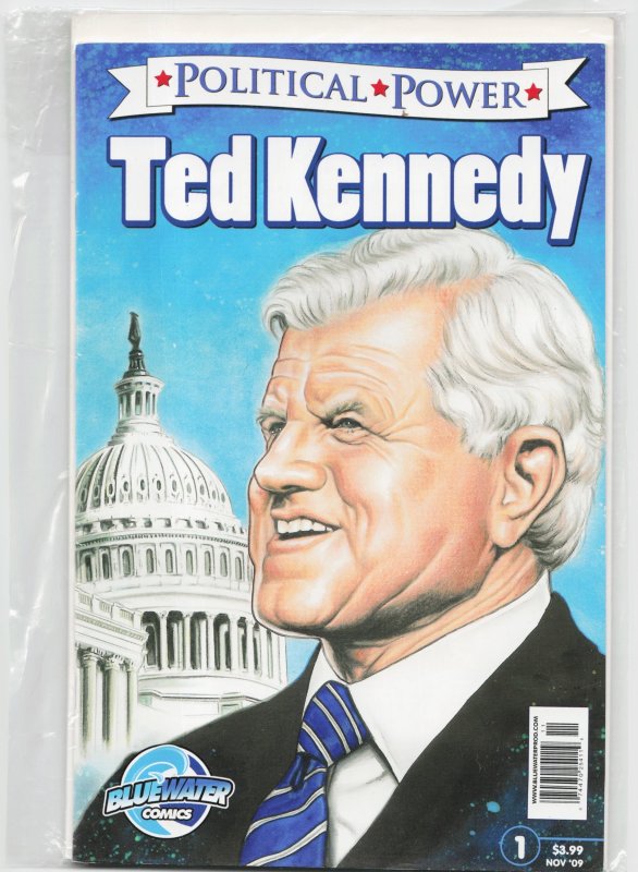 Political Power: Ted Kennedy (2013) (Bluewater Productions, 2013), raw, ungraded comic book — front cover