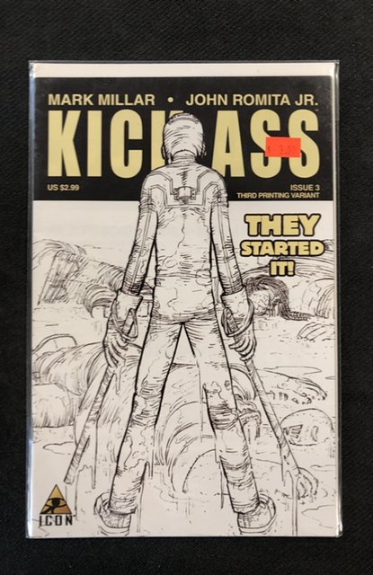 Kick-Ass #3 (Marvel Comics, 2008), raw, ungraded comic book — front cover