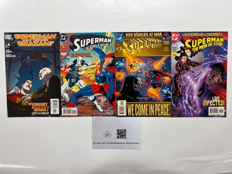 4 Superman DC Comic Books # 4 113 115 702 Joker Flash Batman Robin 78 JS45, raw, ungraded comic book — front cover