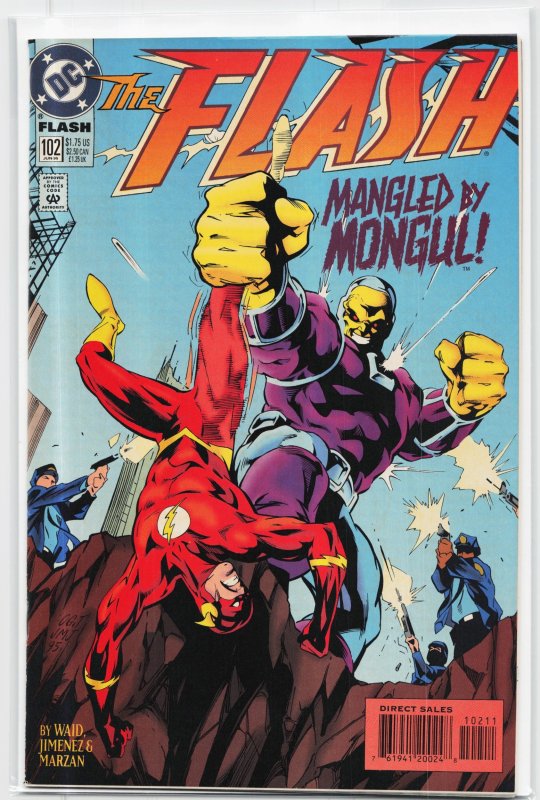 The Flash #102 (DC Comics, 1995), raw, ungraded comic book — front cover