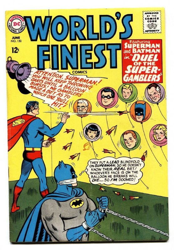Worlds Finest #150 (DC Comics, 1965), raw, ungraded comic book — front cover