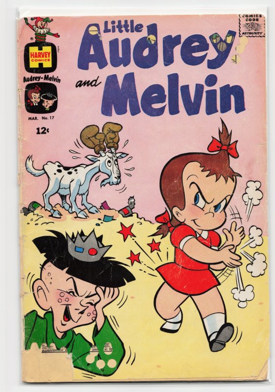Little Audrey and Melvin #17 (Harvey Comics, 1965), raw, ungraded comic book — front cover