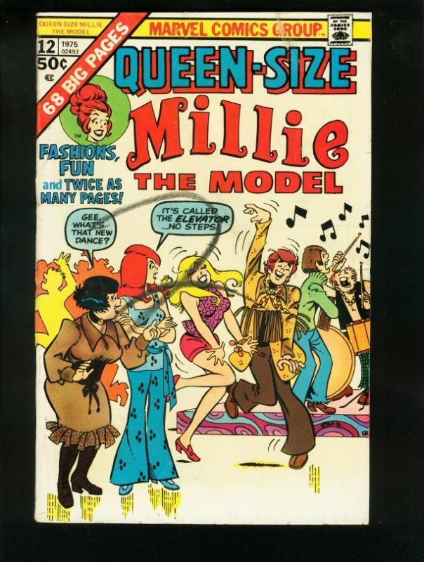 Mille the Model #12 (1975), raw comic book in VG condition — front cover