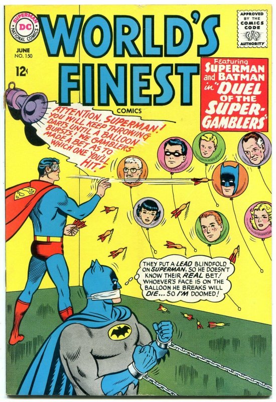 Worlds Finest #150 (DC Comics, 1965), raw comic book in VG condition — front cover