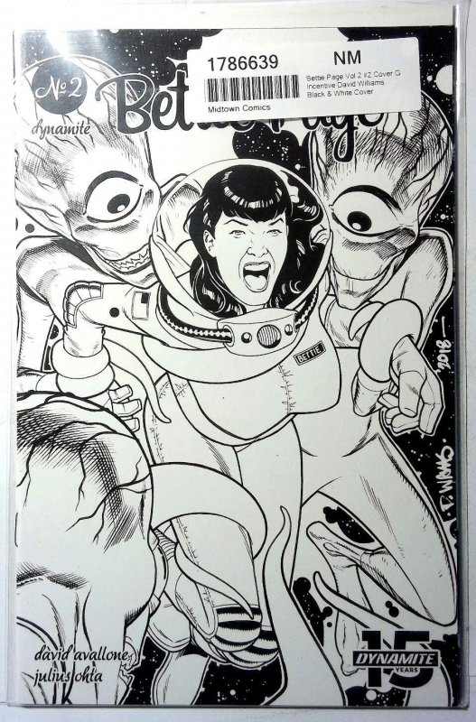 Bettie Page #2 (Dynamite Entertainment, 2019), raw, ungraded comic book — front cover